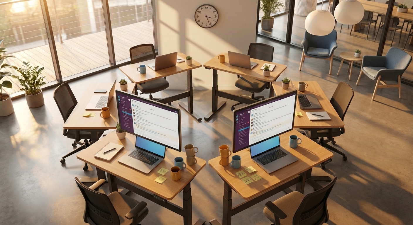 Two monitors facing each other creating an infinite mirror tunnel